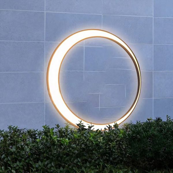 Circular Moon Led Waterproof Ip65 Modern Outdoor Wall Lights Wall Lamp - Image 8