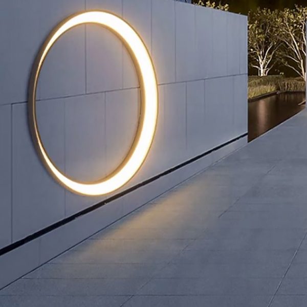 Circular Moon Led Waterproof Ip65 Modern Outdoor Wall Lights Wall Lamp - Image 10