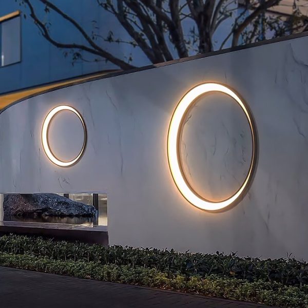 Circular Moon Led Waterproof Ip65 Modern Outdoor Wall Lights Wall Lamp - Image 4