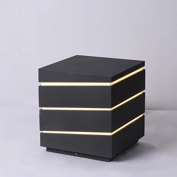 Square Line Decor LED Waterproof IP65 Black Minimalist Outdoor Light - Image 8