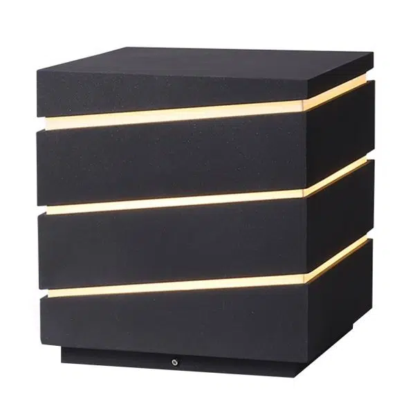 Square Line Decor LED Waterproof IP65 Black Minimalist Outdoor Light - Image 9