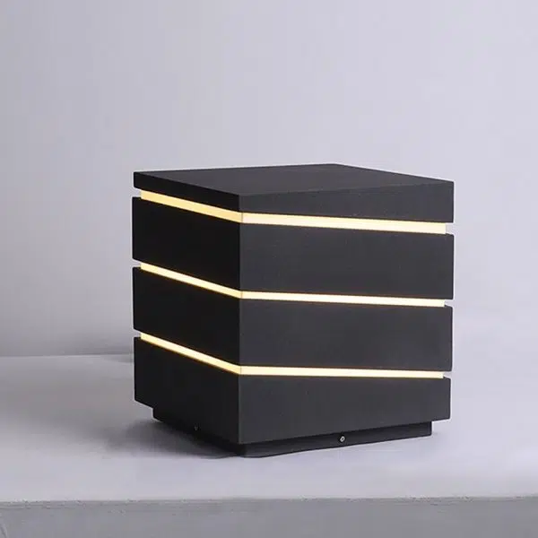 Square Line Decor LED Waterproof IP65 Black Minimalist Outdoor Light - Image 7