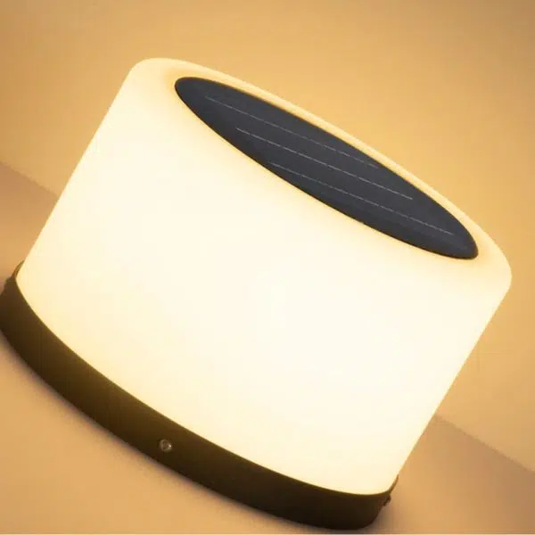 Round Acrylic Waterproof White LED Modern Solar Lights Outdoor Garden Lights - Image 7