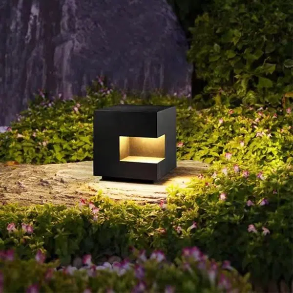 Square IP65 Waterproof LED Black Modern Outdoor Light Landscape Lighting - Image 3