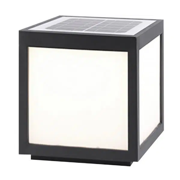 Black Square Cube Outdoor Post LED Pier Mount Light - Image 10