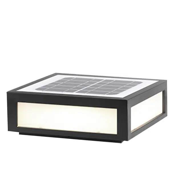 Black Square Cube Outdoor Post LED Pier Mount Light - Image 11