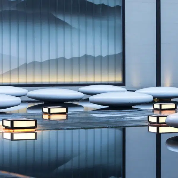 Black Square Cube Outdoor Post LED Pier Mount Light - Image 7