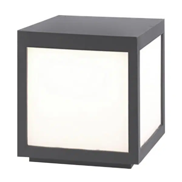 Black Square Cube Outdoor Post LED Pier Mount Light - Image 12
