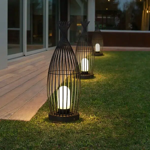 Industrial Courtyard Waterproof Caged LED Floor Lamp - Image 14