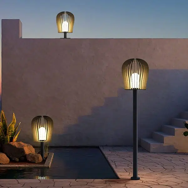 Outdoor Grid Waterproof Garden Lamp Lawn Light Post Lamp LED Landscape Lighting - Image 4