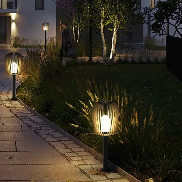 Outdoor Grid Waterproof Garden Lamp Lawn Light Post Lamp LED Landscape Lighting - Image 3