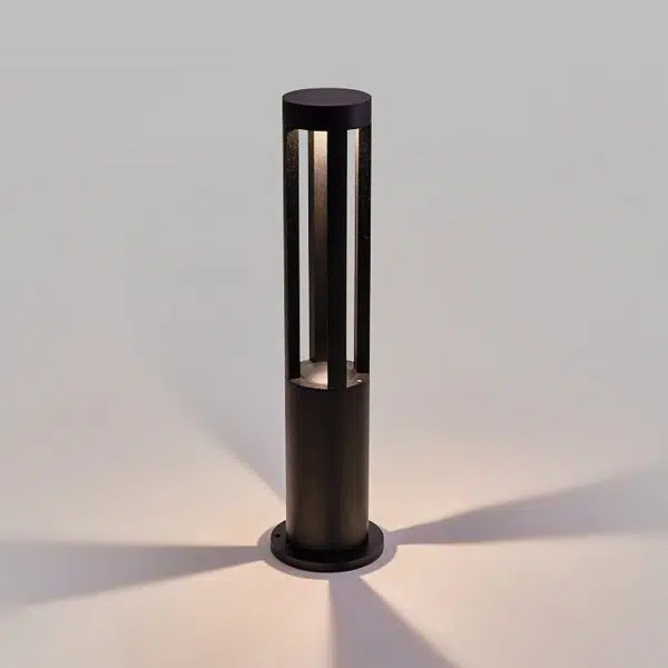 Modern Radiance Four-Emitting Black Outdoor LED Pathway Light - Image 9