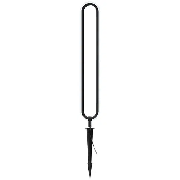 Sleek Black Oval Ring LED Solar Lights Modern Outdoor Minimalist Design - Image 10