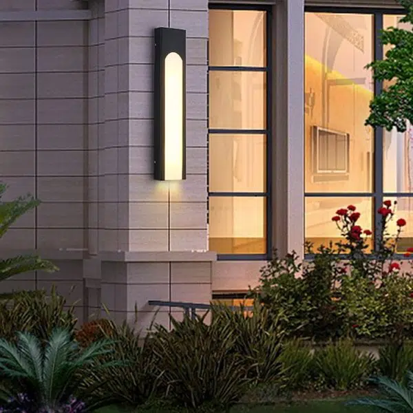 Arched Trapezoid Waterproof Black LED Modern Outdoor Wall Lights Wall Lamp - Image 2
