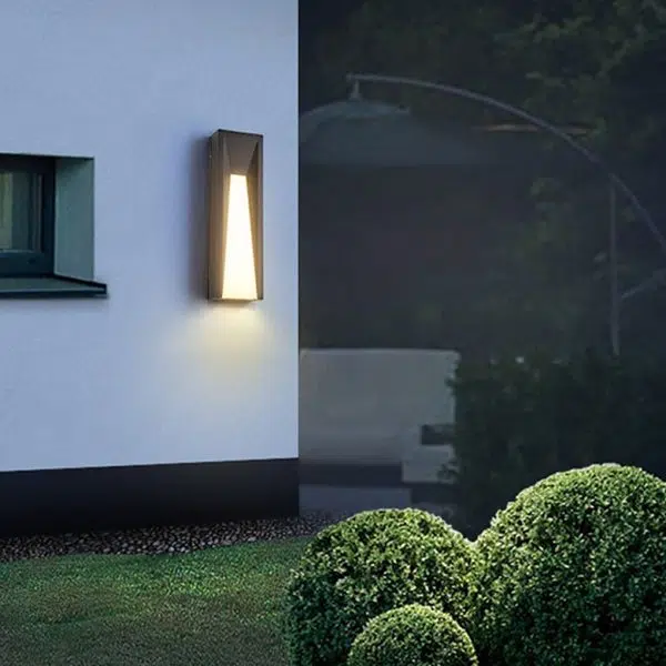 Arched Trapezoid Waterproof Black LED Modern Outdoor Wall Lights Wall Lamp - Image 3