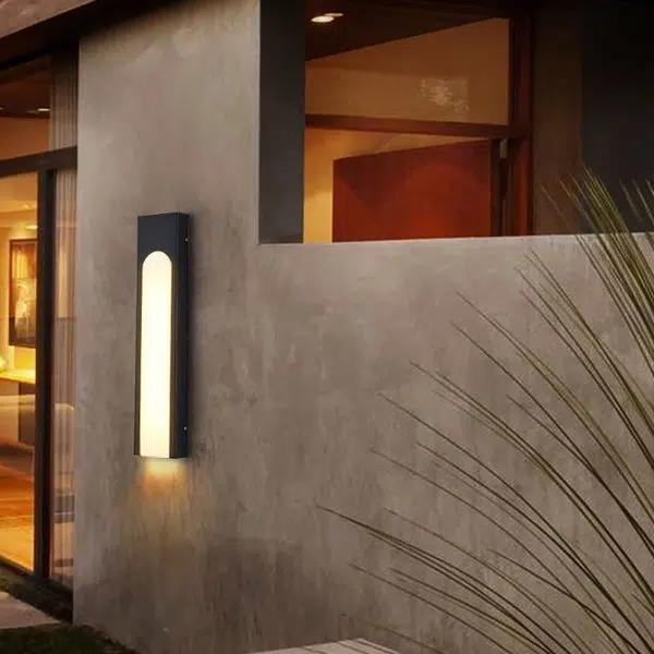 Arched Trapezoid Waterproof Black LED Modern Outdoor Wall Lights Wall Lamp - Image 5