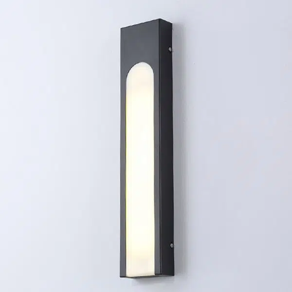 Arched Trapezoid Waterproof Black LED Modern Outdoor Wall Lights Wall Lamp - Image 7