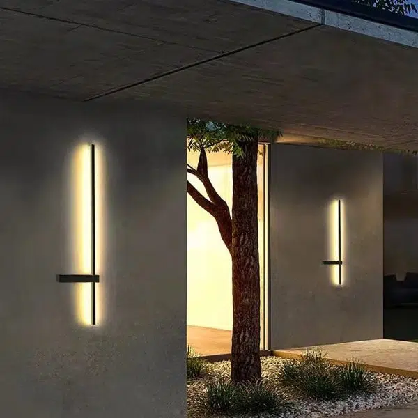 Interlaced Line Strips Waterproof Led Black Modern Outdoor Wall Lights - Image 2