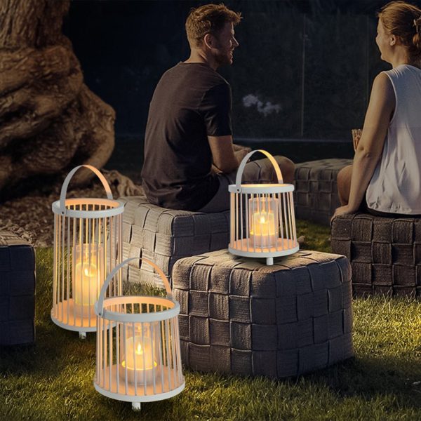 Outdoor Waterproof Garden Light Rechargeable Portable Cage Landscape Lighting with US Plug - Image 3