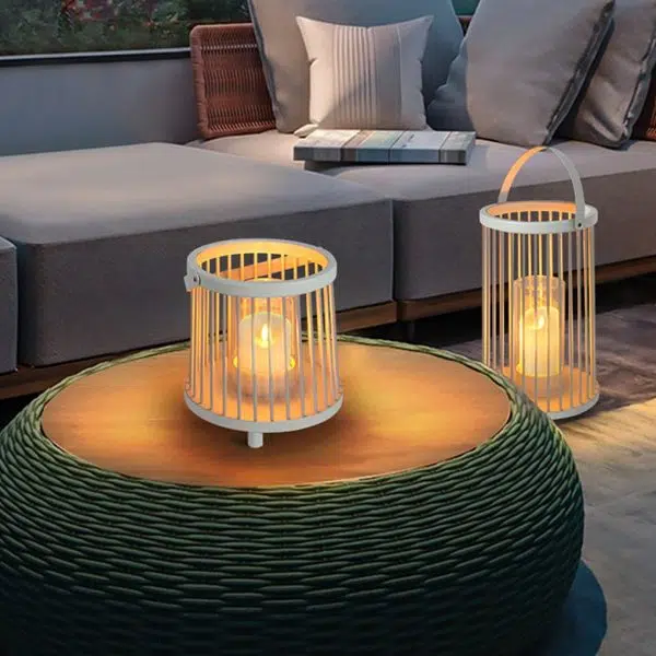 Outdoor Waterproof Garden Light Rechargeable Portable Cage Landscape Lighting with US Plug - Image 6