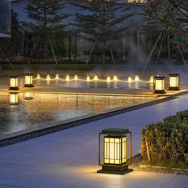 Asian Inspired Solar Path Lantern Elegant Retro LED Decor for Outdoor Spaces - Image 2