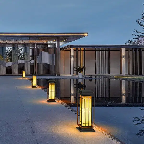 Asian Inspired Solar Path Lantern Elegant Retro LED Decor for Outdoor Spaces - Image 4