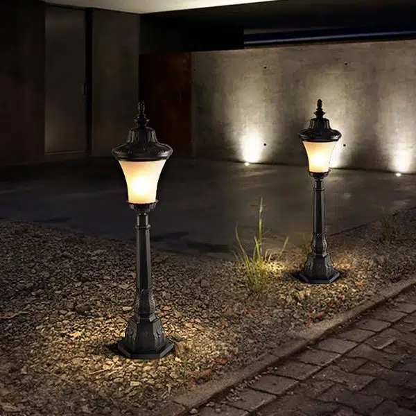 Retro Outdoor High Pole Landscape Decorative Lighting Post Lights for Garden Park - Image 7