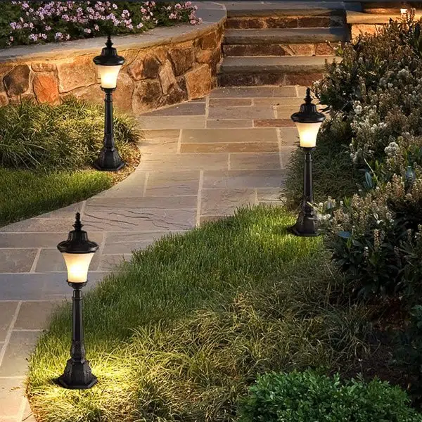 Retro Outdoor High Pole Landscape Decorative Lighting Post Lights for Garden Park - Image 6