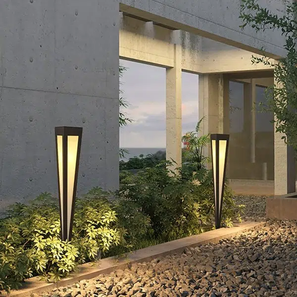 Square Conical LED Waterproof RGB Solar Lights Outdoor Pathway Lights - Image 2