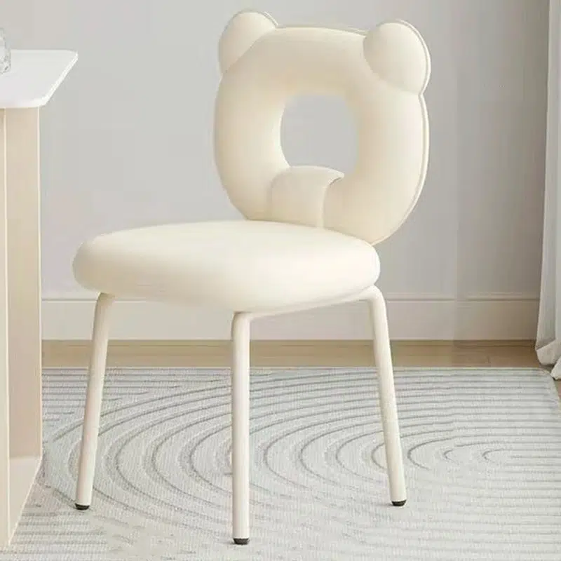 sku01-26c16055-c8c0-480d-bb17-dfb1ce17fec1.jpg Contemporary Creative Square Iron Wool Vanity Stool Backrest Armless For Bedroom - Image 1