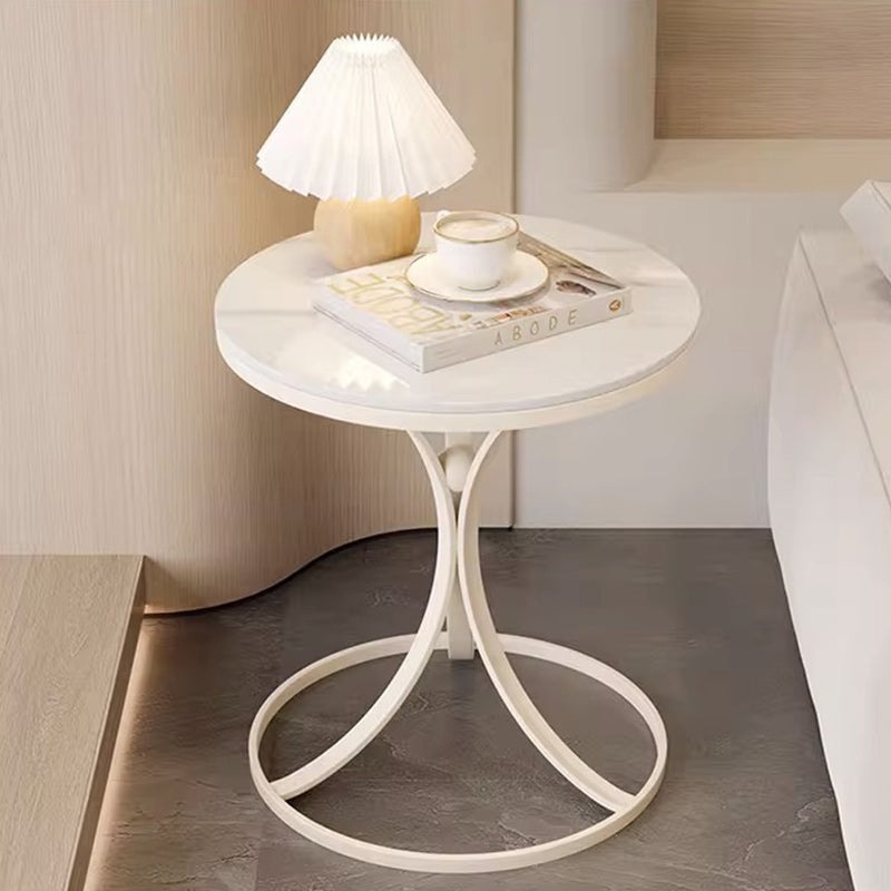 sku01-c6146f62-76be-46ea-92f7-35bd007de9d2.jpg Contemporary Creative Round Rock Slab Iron End Table 1-Tier For Living Room - Image 1