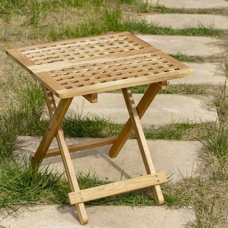 sku02-a4caeea5-1cab-4447-8356-3e2e6c949a80-1.jpg Traditional Rustic Square Wood Chair Backless Armless For Living Room - Image 1