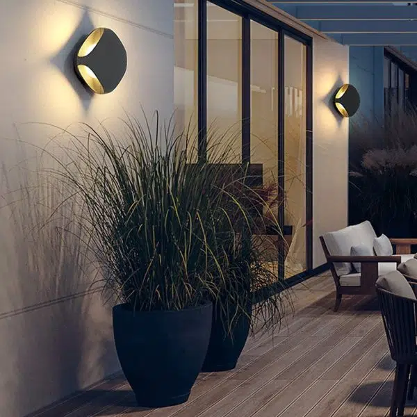 Square LED Waterproof Black Modern Outdoor Wall Lights Fence Post Lights - Image 3