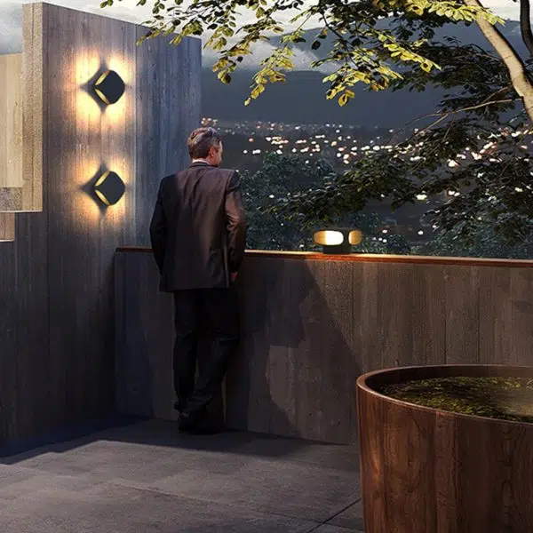 Square LED Waterproof Black Modern Outdoor Wall Lights Fence Post Lights - Image 4