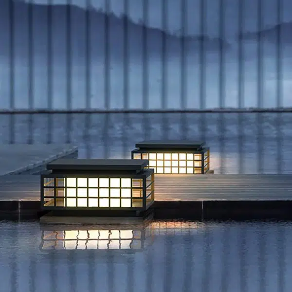 Elegant Solar LED Garden Lamp Vintage Hollowed Pattern, Weatherproof Metal Design - Image 4