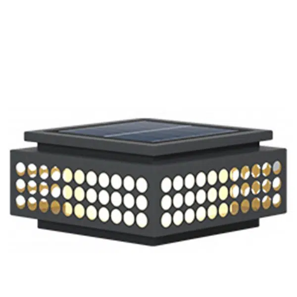 Elegant Solar LED Garden Lamp Vintage Hollowed Pattern, Weatherproof Metal Design - Image 7