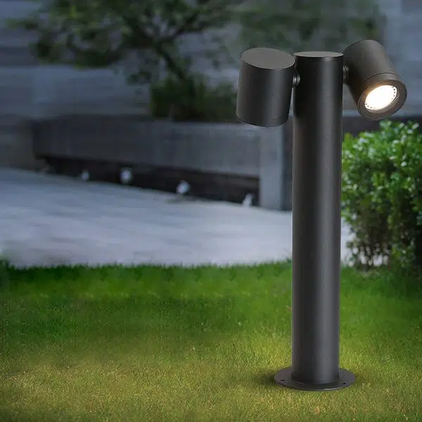 Flexi-Glow Dual-Head Rotatable Outdoor Lawn Light for Modern Landscapes